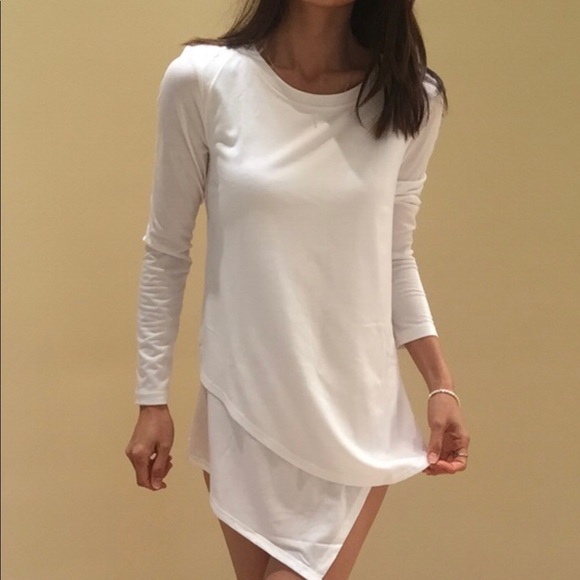 boutique Tops - ASYMMETRIC DOUBLE HEM TUNIC